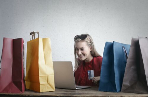 Woman using buy now pay later, one of the big shopping trends of 2023