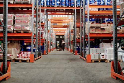 Warehouse containing inventory needed to calculate financial ratios